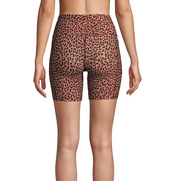 NWT Lands' End Womens 6" High Waisted Swim Leopard Short w/Liner Size S $60 Z081 - Picture 4 of 4
